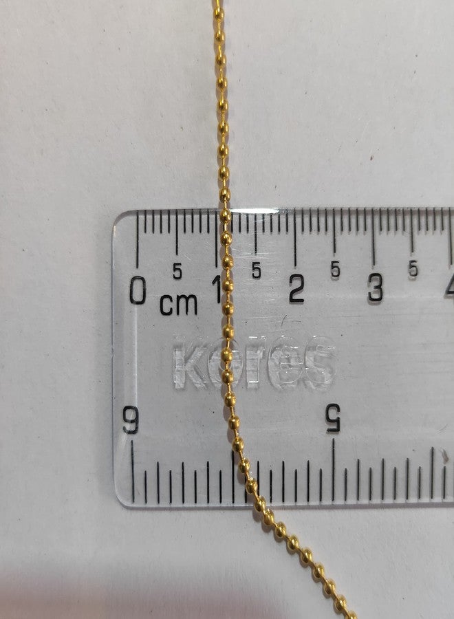 The Unique Aluminium Ball Chain For Jewellery Making/Decorating & Craft Work Golden - Pack Of 15 Mtrs (1.5Mm) - Image 3